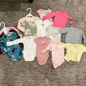Carters newborn lot of onesies